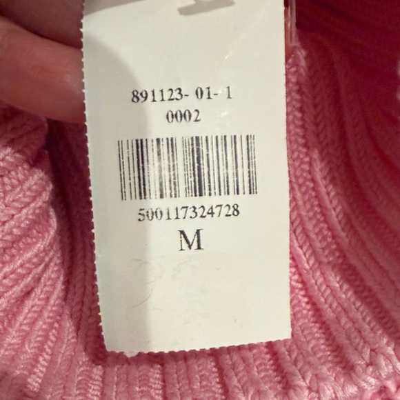 NWT Banana republic Janie cropped sweater pink turtleneck spring size Medium - Picture 10 of 10